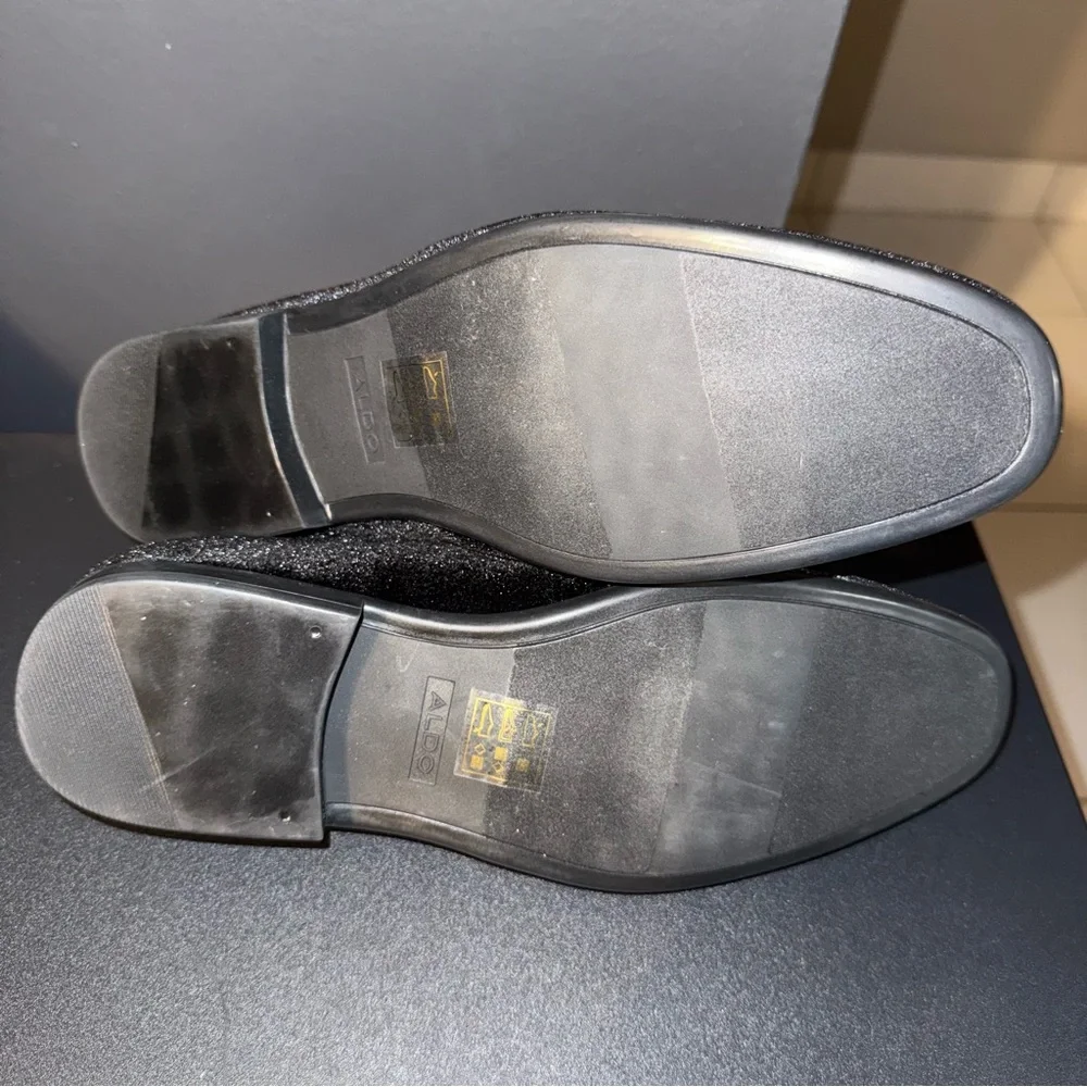 NWOT ALDO Bedford Black Velvet Horsebit Loafers Men’s Size 9